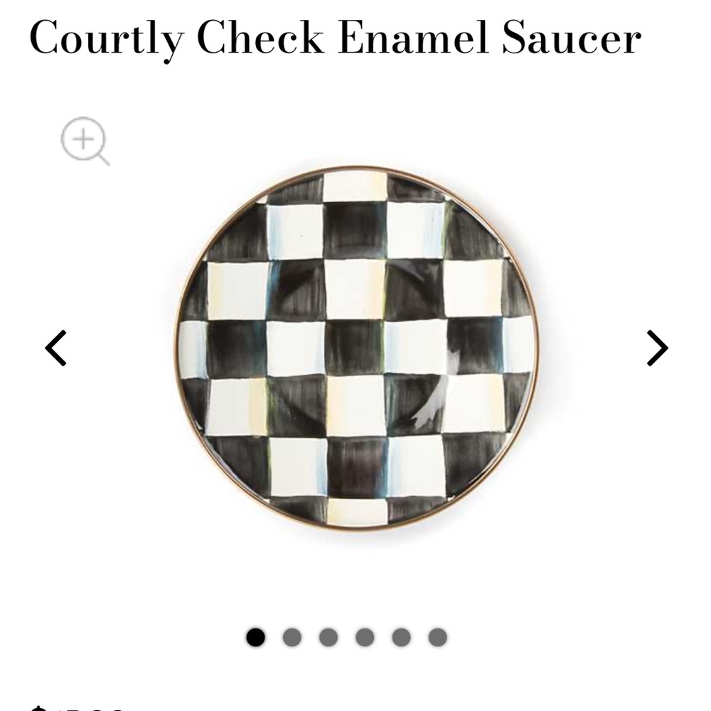 Mackenzie Child’s courtly check saucer